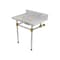 Fauceture 30X22 Marble Vanity Top W/ Acrylic Feet Combo, Marble/Brass KVPB3030MA7 - alternate 1